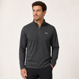 <span class=keywords><strong>Polo</strong></span> de golf pour hommes à fermeture éclair quart de tour, personnalisable avec logo, léger et performant, à manches longues, vente en gros - Product Image 1