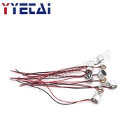 Capsule de microphone à condensateur électret 9x7mm 9767, avec longueur de fil de 9.5CM, 10 pièces/lot