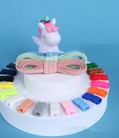 Vente en gros de lacets paresseux sans lacets de couleur plastiques capsule boucle plat lacets élastiques sans cravate