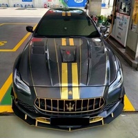 Pour Maserati Quattroporte 2013-2016, capot avant en fibre de carbone avec verre transparent, pièces de carrosserie, kit carrosserie