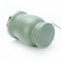 Set Premium de Mate Camionero, Taza de Mate - Taza de Té de Acero Inoxidable - Envuelta en Cuero Marrón, Hecha a Mano en Uruguay
