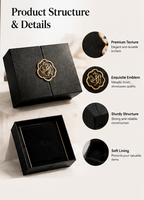 Boîte cadeau de présentation en carton robuste, finition mate, doublure satinée, joint décoratif en feuille métallique, taille et couleur personnalisées, logo, boîte haut de gamme