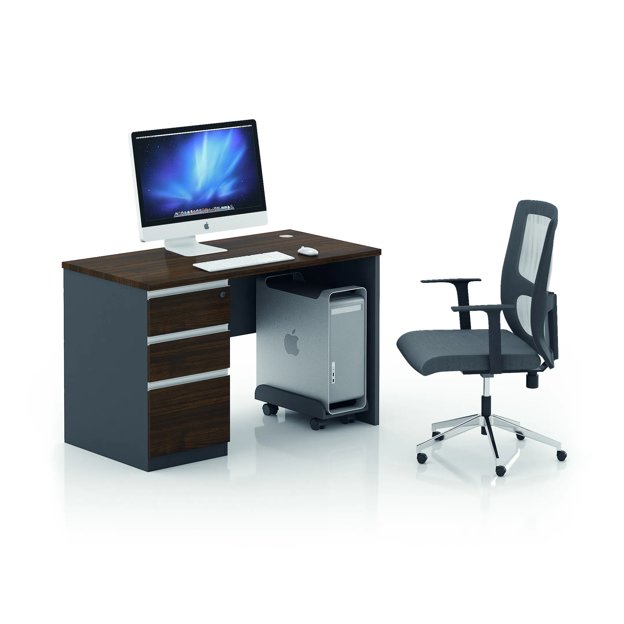 Escritorio pequeño de oficina y silla, mesa de estudio, escritorio de ordenador de oficina
