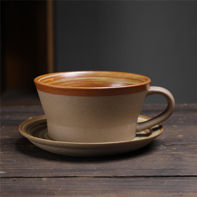 244-b short breakfast cup + saucer (plain white) 400ml