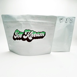 Custom Printed Childproof Matte White Slider Resealable Zip Zipper Ziplock Mylar Plastic Proof Child Resistant Exit Bag