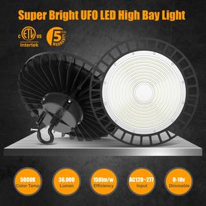 Lámpara de techo LED UFO BAY LIGHT para tiendas comerciales, luz de alta potencia 300W/240W/180W 5000K 100-277VAC 0-10V DIMMABLE - Product Image 2