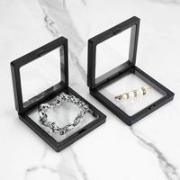 Boîte de suspension en film PE 18x18cm en gros, cadre flottant 3D pour l'emballage et la présentation de bijoux, breloques, pièces de monnaie, médailles et pierres précieuses