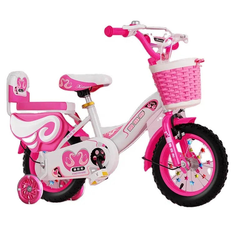 Sepeda anak 14 "16" 18 "4 roda, Sepeda Olahraga kecepatan tunggal untuk anak laki-laki perempuan 3 hingga 8 tahun