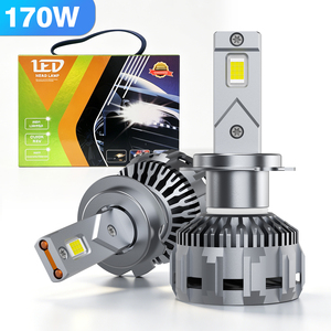 ไฟหน้ารถบรรทุก M8 170W หลอดทองแดงคู่ LED H1 H3 <span class=keywords><strong>H7</strong></span> H8 H9 H11 H16 HB3 9005 HB4 9006 6500K 12V 24V พร้อมไดรเวอร์ภายนอก รองรับ Canbus - Product Image 1