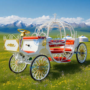Chariot de citrouille de Cendrillon romantique à vendre Classic Fashion Queen White and Red Carriage - Product Image 3