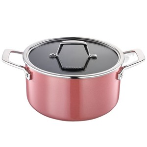 Deslon Soup <b>Pot</b> 3.1-4L Non-Stick <b>Induction</b> Compatible Pink - Product Image 1