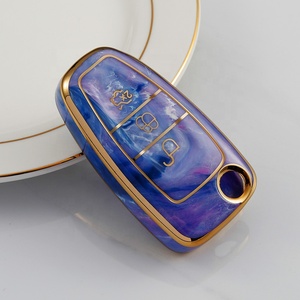 Jade TPU voiture clé étui couverture protecteur Fob adapté pour Ford Fusion Mustang F150 Edge Explorer <span class=keywords><strong>Lincoln</strong></span> MKZ 5 boutons porte-clés de voiture - Product Image 6