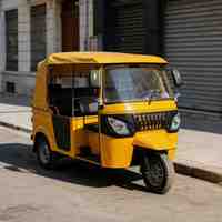 Tuk Tuk à moteur essence 250cc, carrosserie fermée/ouverte, tricycle à 3 roues pour passagers, 6 places, véhicule taxi commercial