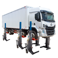 Lève-véhicule commercial AUTEC robuste télescopique à un cylindre et une colonne, capacité 15 tonnes, palan hydraulique mobile avec télécommande sans fil