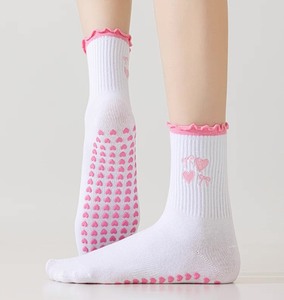 <span class=keywords><strong>Chaussettes</strong></span> de sport Pilates et Yoga personnalisées de haute qualité, antidérapantes, respirantes, à séchage rapide, hautes, avec logo brodé POPSOX - Product Image 3