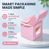 Boîte d'emballage écologique personnalisée avec boîte de carte blanche suspendue, boîte de fenêtre alimentaire personnalisée