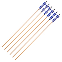 Flèches en bois de 31,5 pouces, diamètre 8 mm, plumes de dinde de 5 pouces, flèches traditionnelles pour tir à l'arc, chasse et tir sur cible avec arc recurve