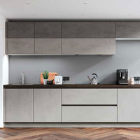 Armoires de cuisine contemporaines en chêne sur mesure, armoire de rangement de cuisine moderne avec serrure
