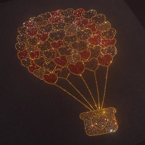 Superbe motif tournesol thermocollant avec <span class=keywords><strong>applique</strong></span> de strass en <span class=keywords><strong>verre</strong></span> durable pour sacs en toile - Product Image 3
