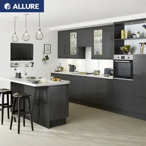 Allure main laminate commercial black and white modulated kitchen cabinet kick plates canada in foshan