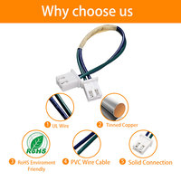 Rangkaian Kabel Harness Konektor 2P Pitch XH2.5mm Kustom dengan Kabel 26AWG