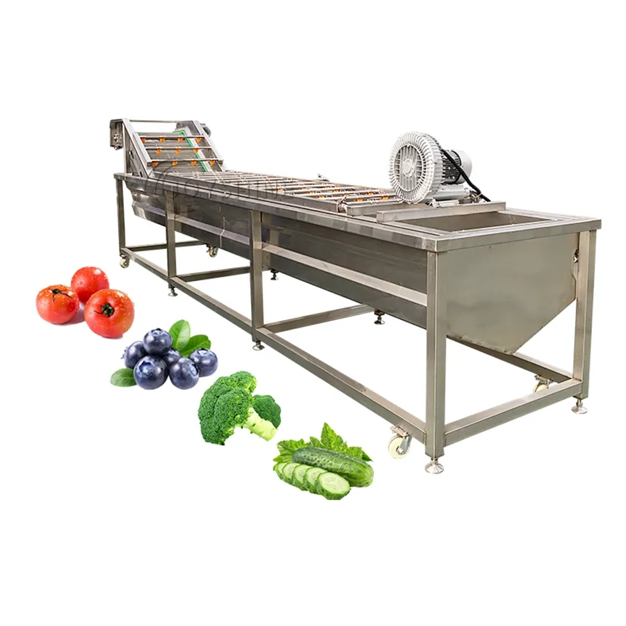 Automatic Commercial Alho Cleaning Peeler Bubbles Ginger Washing Machine Máquina limpa frutas e vegetais