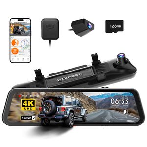 Wolfbox G900Pro 12" Touch Screen 4k Front and Rear Dual Lens Car Mirror <b>Dash</b> Cam Recorder <b>Camera</b> - Product Image 1