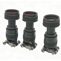 Connecteur circulaire droit automobile KeWei M850491915W03, boîtier arrière en alliage d'aluminium, contacts plaqués or avec fixation