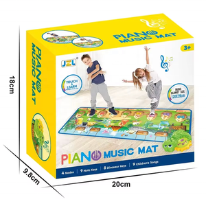Alfombra de Piano Ecológica para Bebés, <span class=keywords><strong>Gimnasio</strong></span> para Bebés, Alfombra de Juego Musical con Dinosaurios, Instrumentos Musicales, Alfombra de Piano para Bebés con Dinosaurios - Product Image 6