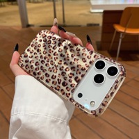 Étui de téléphone portable IMD double couche à motif léopard intégral pour iPhone 18 17 16 15 14 13 12 Pro Max