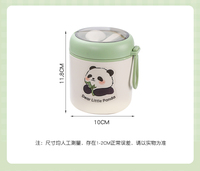 Boîte à lunch portable et mignonne pour enfants avec pot alimentaire en acier inoxydable 304, récipient à soupe sous vide, sac isotherme et cuillère en plastique