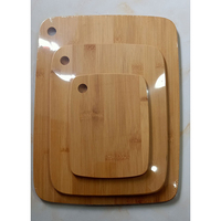 Bois de bambou rond Rectangle arbre de noël cuisine Pizza planche à découper ensemble de blocs à découper