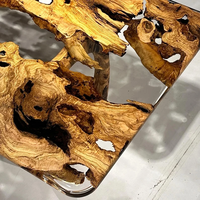 Table de bureau en bois massif sur mesure avec résine époxy, table de salle à manger en résine, table basse d'intérieur – Vente directe usine