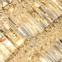 Lustre moderne de luxe en cristal LED, grand et unique, pour escalier, villa, hôtel, projet