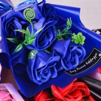 Groothandel LED verlichte zeep roos bloemenboeket raam cadeauzakje zeep bloemenboeket voor Valentijnsdag Moederdag bruiloft cadeau