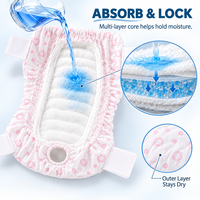 Exportation usine de couches jetables pour chien femelle, doublure douce et sèche, noyau anti-humidité pour la chaleur et l'incontinence
