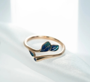 Blue Ivy <strong>Ring</strong> for Woman Christmas Gift for Her Silver Plated Jewelry Gift for Teacher Pink <strong>Ring</strong> for <strong>Mum</strong> Gift for Grandma and Mom - Product Image 5