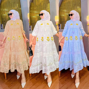 ชุดเดรสผ้าชีฟองปักสำหรับผู้หญิง #3สี <span class=keywords><strong>shopee</strong></span> เอเชียตะวันออกเฉียงใต้ M227 - Product Image 1
