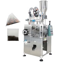 Machine d'emballage automatique électrique PLC pour sachets de thé pyramidaux triangulaires, pour thé aux herbes, en maille de nylon et tissu non tissé