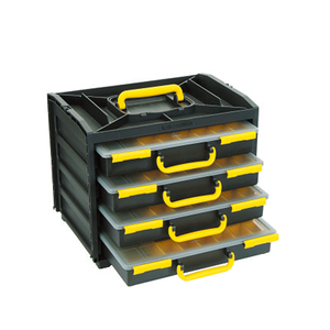 MEIJIA Factory Customized Hot Sales Cheap Price 377x265x310mm <strong>Tool</strong> <strong>Drawer</strong> <strong>Cabinet</strong> With Four Clear Plastic Parts Box Inside - Product Image 2