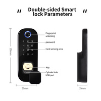 Cerradura Inteligente WiFi R5 Tuya 6 en 1, Sin Llave, Anti-Espionaje, con Código, Cilindro Grado C para Puertas de Madera/Metal, Hogar/Hotel/Oficina