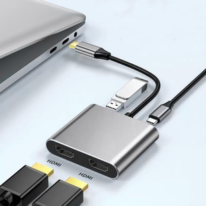 Giảm Giá Hàng Đầu Bộ Chuyển Đổi 4K <span class=keywords><strong>USB</strong></span> C Sang HDMI Kép Bộ Chuyển Đổi Đa Màn Hình Loại C Sang HDMI Cho Màn Hình Máy Chiếu Và HDTV - Product Image 6