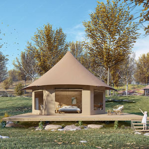 Tienda de Campaña de Lujo Hexagonal para Acampar al Aire Libre en el Desierto Africano, Tienda de Campaña de Lona para Glamping, Resort de Safari, Hotel con Baño - Product Image 5