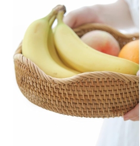 Giỏ đựng bánh mì bằng mây đan tay kiểu Việt hiện đại, thân thiện với môi trường, giải pháp lưu trữ trang nhã cho nhà hoặc văn phòng, món quà hoàn hảo - Product Image 1