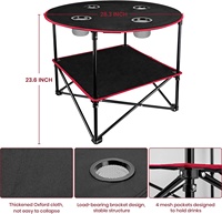 Woqi – cadre en acier métallique, vente en gros, extérieur, maison, plage, pique-nique, jardin, Table de Camping pliante