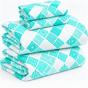 Ensemble de literie Queen 100% polyester super doux et respirant, emballage et taille personnalisés, impression, ensemble de draps 4 pièces - Product Image 2