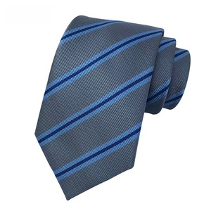 Premium Mikro faser Polyester Silky Repp Streifen Krawatte Unzerbrechliche Business Krawatte Jacquard Muster Hand genäht Logo Geschenk box - Product Image 3