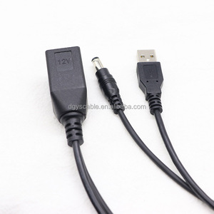 24V 12V Power <span class=keywords><strong>USB</strong></span> 8Pin Conector hembra a <span class=keywords><strong>Usb</strong></span> 2,0 macho + dc5.5 * 2,5 macho Cable negro 300mm - Product Image 3