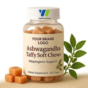 Vigoworld nueva llegada vegana planta a base de Ashwagandha Taffy suave masticar con vitamina D Ashwagandha Gummies 2000mg para mujeres y hombres - Product Image 1