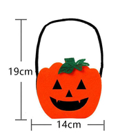 Vente chaude Halloween Feutre De Noël Bonbons Sac Trick or Treat Seau Personnalisé Citrouille Feutre Bonbons Panier